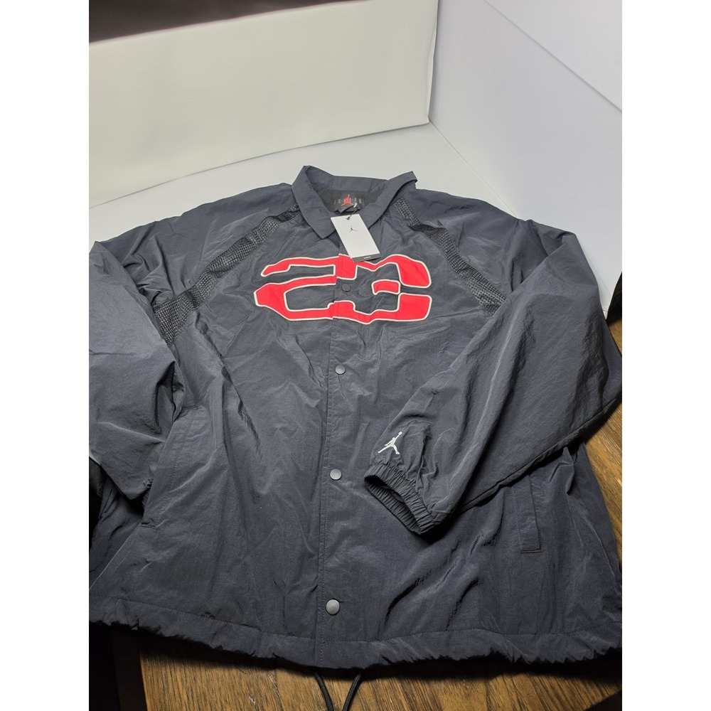Nike Air Jordan Essentials Coaches Jacket Black Mens Size XL HF9331 010 New